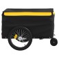 vidaXL Fahrradanhänger Schwarz und Gelb 30 kg Eisen vidaXL Fahrradanhänger Schwarz und Gelb 30 kg Eisen