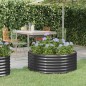vidaXL Hochbeet Pulverbeschichteter Stahl 100x100x36 cm Anthrazit vidaXL Hochbeet Pulverbeschichteter Stahl 100x100x36 cm Anthrazit