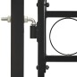 vidaXL Zauntor Doppelflügel Gewölbte Spitze Stahl 400 x 200 cm Schwarz vidaXL Zauntor Doppelflügel Gewölbte Spitze Stahl 400 x 200 cm Schwarz