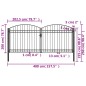 vidaXL Zauntor Doppelflügel Gewölbte Spitze Stahl 400 x 200 cm Schwarz vidaXL Zauntor Doppelflügel Gewölbte Spitze Stahl 400 x 200 cm Schwarz