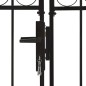 vidaXL Zauntor Doppelflügel Gewölbte Spitze Stahl 400 x 150 cm Schwarz vidaXL Zauntor Doppelflügel Gewölbte Spitze Stahl 400 x 150 cm Schwarz
