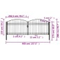 vidaXL Zauntor Doppelflügel Gewölbte Spitze Stahl 400 x 150 cm Schwarz vidaXL Zauntor Doppelflügel Gewölbte Spitze Stahl 400 x 150 cm Schwarz