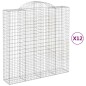 vidaXL Gabionen mit Hochbogen 12Stk. 200x50x200/220cm Verzinktes Eisen vidaXL Gabionen mit Hochbogen 12Stk. 200x50x200/220cm Verzinktes Eisen
