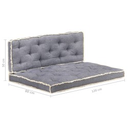 vidaXL 2-tlg. Palettenkissen-Set Blau