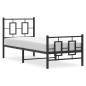 vidaXL Bettgestell mit Kopf- und Fußteil Metall Schwarz 75x190 cm vidaXL Bettgestell mit Kopf- und Fußteil Metall Schwarz 75x190 cm