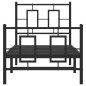 vidaXL Bettgestell mit Kopf- und Fußteil Metall Schwarz 75x190 cm vidaXL Bettgestell mit Kopf- und Fußteil Metall Schwarz 75x190 cm