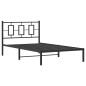 vidaXL Bettgestell mit Kopfteil Metall Schwarz 107x203 cm vidaXL Bettgestell mit Kopfteil Metall Schwarz 107x203 cm