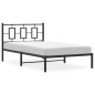vidaXL Bettgestell mit Kopfteil Metall Schwarz 107x203 cm vidaXL Bettgestell mit Kopfteil Metall Schwarz 107x203 cm