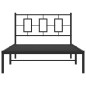 vidaXL Bettgestell mit Kopfteil Metall Schwarz 107x203 cm vidaXL Bettgestell mit Kopfteil Metall Schwarz 107x203 cm