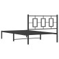 vidaXL Bettgestell mit Kopfteil Metall Schwarz 107x203 cm vidaXL Bettgestell mit Kopfteil Metall Schwarz 107x203 cm