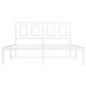 vidaXL Bettgestell mit Kopfteil Metall Weiß 135x190 cm vidaXL Bettgestell mit Kopfteil Metall Weiß 135x190 cm