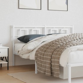 vidaXL Kopfteil Metall Weiß 150 cm