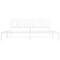 vidaXL Bettgestell mit Kopfteil Metall Weiß 193x203 cm vidaXL Bettgestell mit Kopfteil Metall Weiß 193x203 cm