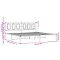 vidaXL Bettgestell mit Kopfteil Metall Weiß 193x203 cm vidaXL Bettgestell mit Kopfteil Metall Weiß 193x203 cm