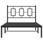 vidaXL Bettgestell mit Kopfteil Metall Schwarz 100x190 cm vidaXL Bettgestell mit Kopfteil Metall Schwarz 100x190 cm