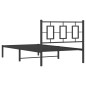 vidaXL Bettgestell mit Kopfteil Metall Schwarz 100x190 cm vidaXL Bettgestell mit Kopfteil Metall Schwarz 100x190 cm