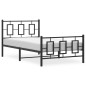 vidaXL Bettgestell mit Kopf- und Fußteil Metall Schwarz 100x200 cm vidaXL Bettgestell mit Kopf- und Fußteil Metall Schwarz 100x200 cm