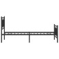 vidaXL Bettgestell mit Kopf- und Fußteil Metall Schwarz 100x200 cm vidaXL Bettgestell mit Kopf- und Fußteil Metall Schwarz 100x200 cm