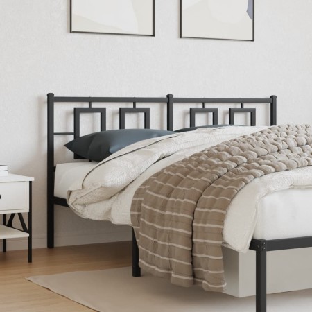 vidaXL Kopfteil Metall Schwarz 150 cm