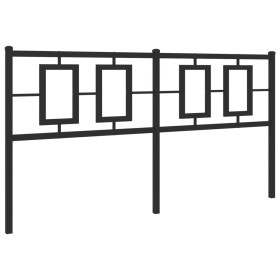 vidaXL Kopfteil Metall Schwarz 150 cm