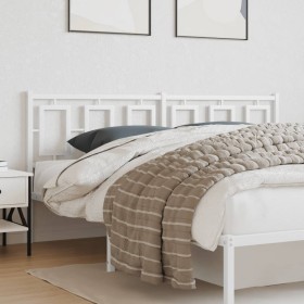 vidaXL Kopfteil Metall Weiß 180 cm