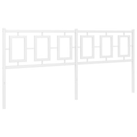 vidaXL Kopfteil Metall Weiß 180 cm