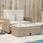 vidaXL Gartensofa mit Kissen 2-Sitzer Beige Poly Rattan vidaXL Gartensofa mit Kissen 2-Sitzer Beige Poly Rattan
