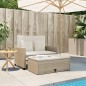 vidaXL Gartensofa mit Kissen 2-Sitzer Beige Poly Rattan vidaXL Gartensofa mit Kissen 2-Sitzer Beige Poly Rattan