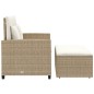 vidaXL Gartensofa mit Kissen 2-Sitzer Beige Poly Rattan vidaXL Gartensofa mit Kissen 2-Sitzer Beige Poly Rattan