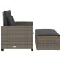 vidaXL Gartensofa mit Kissen 2-Sitzer Grau Poly Rattan & Akazienholz vidaXL Gartensofa mit Kissen 2-Sitzer Grau Poly Rattan & Akazienholz