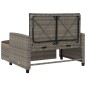 vidaXL Gartensofa mit Kissen 2-Sitzer Grau Poly Rattan & Akazienholz vidaXL Gartensofa mit Kissen 2-Sitzer Grau Poly Rattan & Akazienholz