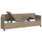 vidaXL Sonnenliege mit Kissen Beige Poly Rattan vidaXL Sonnenliege mit Kissen Beige Poly Rattan
