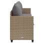 vidaXL Sonnenliege mit Kissen Beige Poly Rattan vidaXL Sonnenliege mit Kissen Beige Poly Rattan