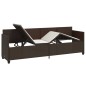 vidaXL Sonnenliege mit Kissen Braun Poly Rattan vidaXL Sonnenliege mit Kissen Braun Poly Rattan