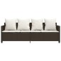 vidaXL Sonnenliege mit Kissen Braun Poly Rattan vidaXL Sonnenliege mit Kissen Braun Poly Rattan
