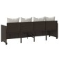 vidaXL Sonnenliege mit Kissen Braun Poly Rattan vidaXL Sonnenliege mit Kissen Braun Poly Rattan
