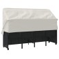 vidaXL Sonnenliege mit Dach und Kissen Schwarz Poly Rattan vidaXL Sonnenliege mit Dach und Kissen Schwarz Poly Rattan