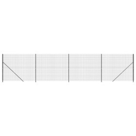 vidaXL Maschendrahtzaun mit Bodenflansch Anthrazit 1,8x10 m
