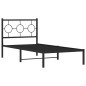 vidaXL Bettgestell mit Kopfteil Metall Schwarz 90x190 cm vidaXL Bettgestell mit Kopfteil Metall Schwarz 90x190 cm