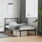 vidaXL Bettgestell mit Kopfteil Metall Schwarz 90x190 cm vidaXL Bettgestell mit Kopfteil Metall Schwarz 90x190 cm