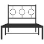 vidaXL Bettgestell mit Kopfteil Metall Schwarz 90x190 cm vidaXL Bettgestell mit Kopfteil Metall Schwarz 90x190 cm