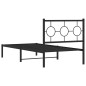 vidaXL Bettgestell mit Kopfteil Metall Schwarz 90x190 cm vidaXL Bettgestell mit Kopfteil Metall Schwarz 90x190 cm