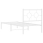 vidaXL Bettgestell mit Kopfteil Metall Weiß 80x200 cm vidaXL Bettgestell mit Kopfteil Metall Weiß 80x200 cm