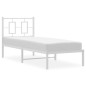 vidaXL Bettgestell mit Kopfteil Metall Weiß 75x190 cm vidaXL Bettgestell mit Kopfteil Metall Weiß 75x190 cm