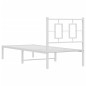 vidaXL Bettgestell mit Kopfteil Metall Weiß 75x190 cm vidaXL Bettgestell mit Kopfteil Metall Weiß 75x190 cm