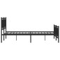 vidaXL Bettgestell mit Kopf- und Fußteil Metall Schwarz 150x200 cm vidaXL Bettgestell mit Kopf- und Fußteil Metall Schwarz 150x200 cm