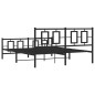 vidaXL Bettgestell mit Kopf- und Fußteil Metall Schwarz 150x200 cm vidaXL Bettgestell mit Kopf- und Fußteil Metall Schwarz 150x200 cm