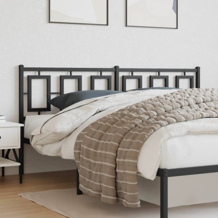 vidaXL Kopfteil Metall Schwarz 180 cm