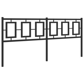 vidaXL Kopfteil Metall Schwarz 180 cm