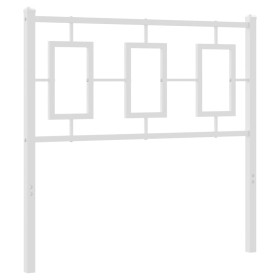 vidaXL Kopfteil Metall Weiß 90 cm
